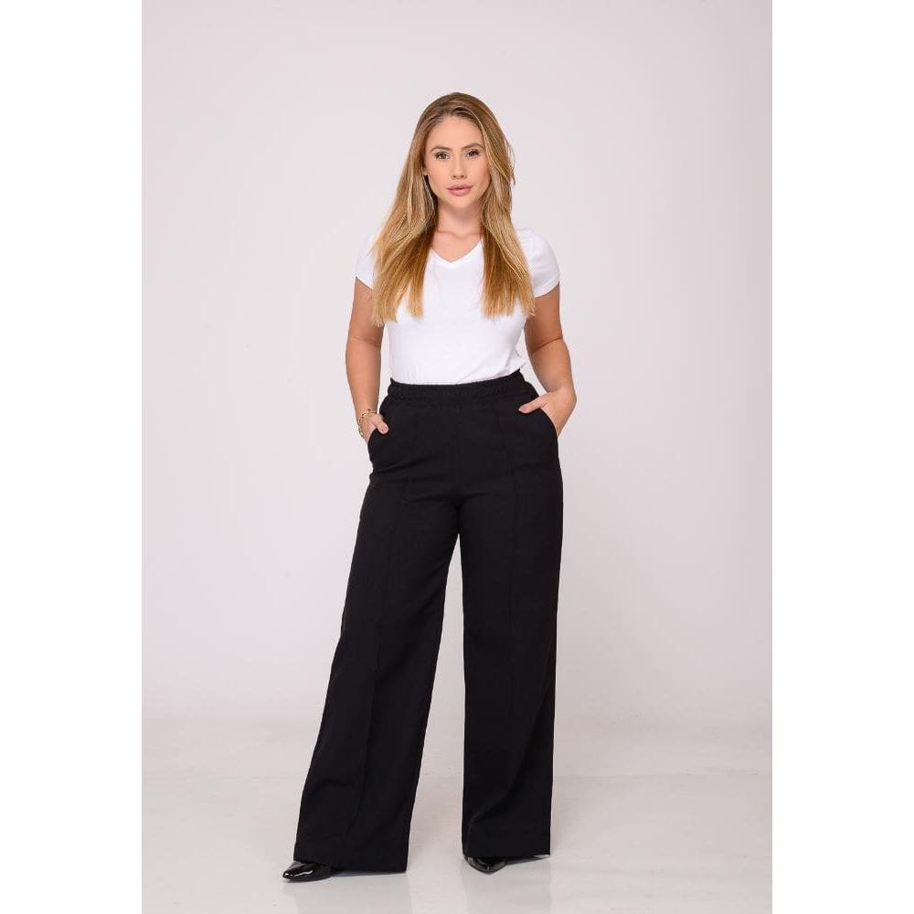 Calça Elástico Feminina 7941 Preto [F075]