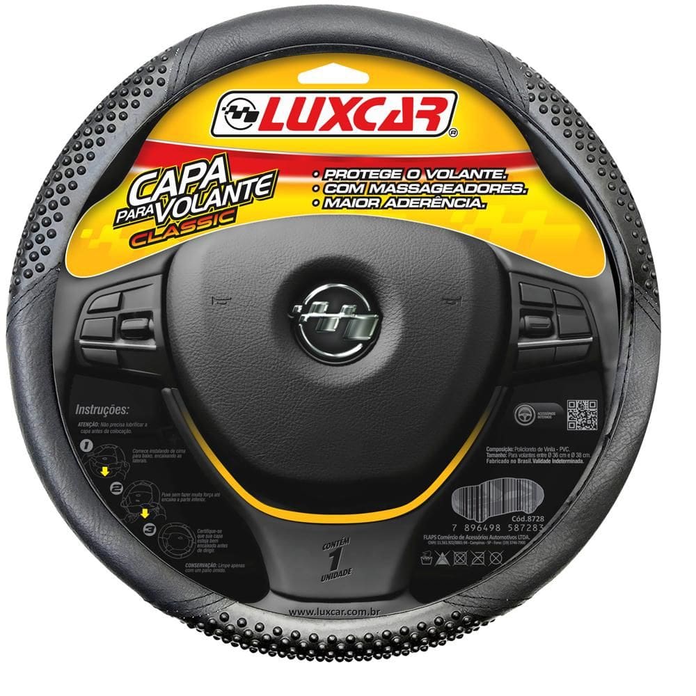 Capa para Volante com Massageador Luxcar Classic 8728