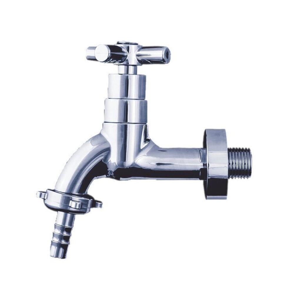 Kit 3 Torneiras Tanque Abs Cromada Registro Cruzeta Cinza