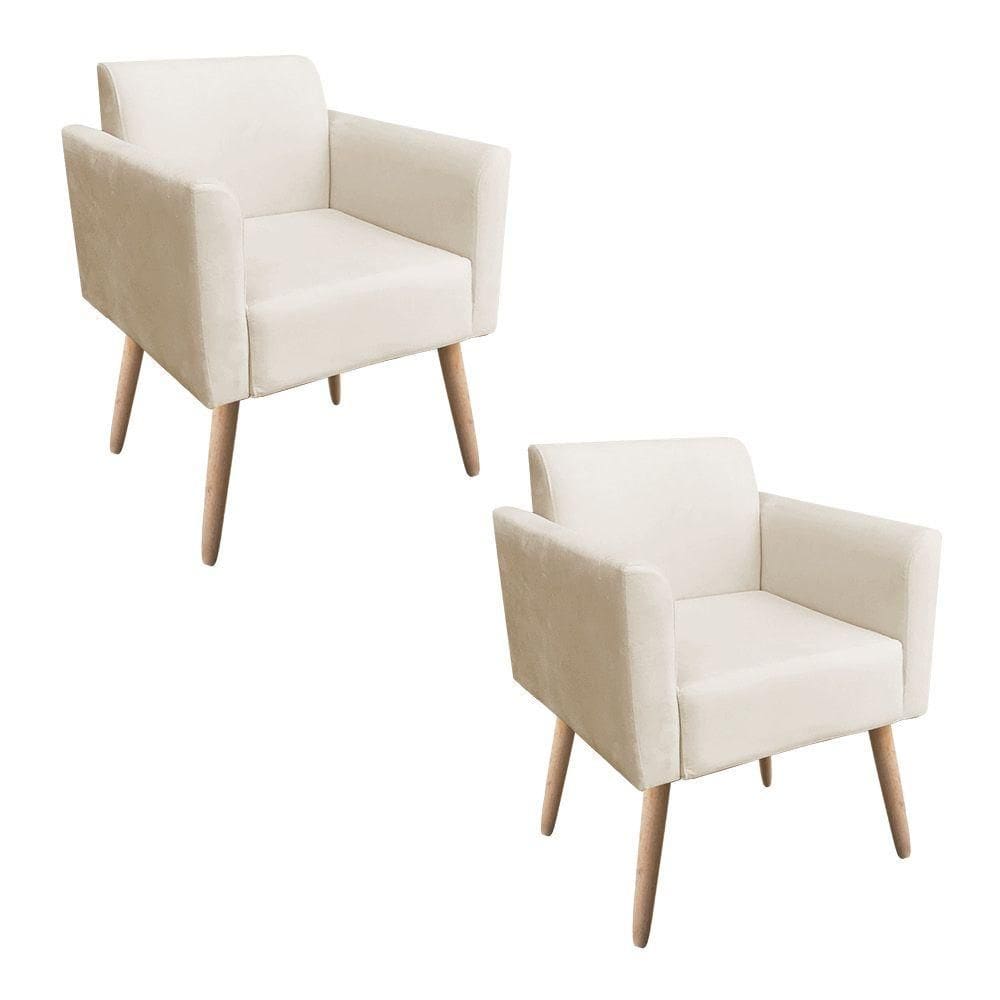 Kit 02 Poltronas Marisa Natural Bege