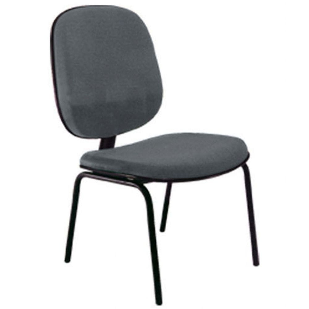 Cadeira Diretor Fixa para Escritório Linha Uno Cinza