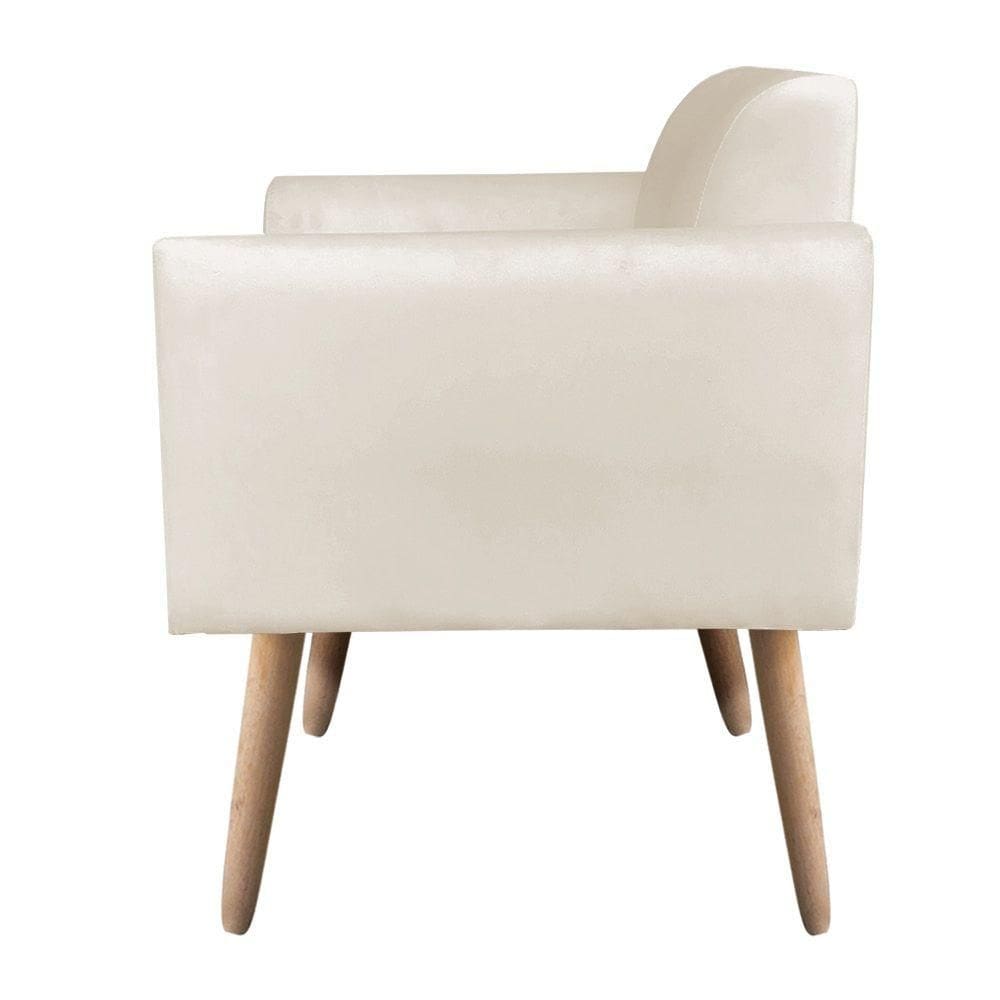 Namoradeira Marisa Suede Bege Pés Palito Natural