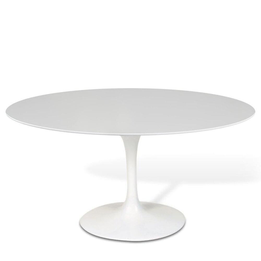 Mesa Saarinen Tulipa Oval Laca Branca 235cm X 137cm Branco