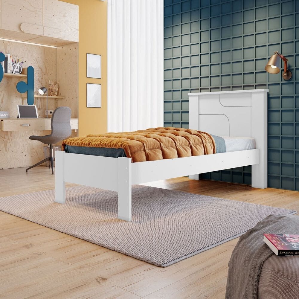 Cama Solteiro 22cm X 107cm X 105cm Maite Branco