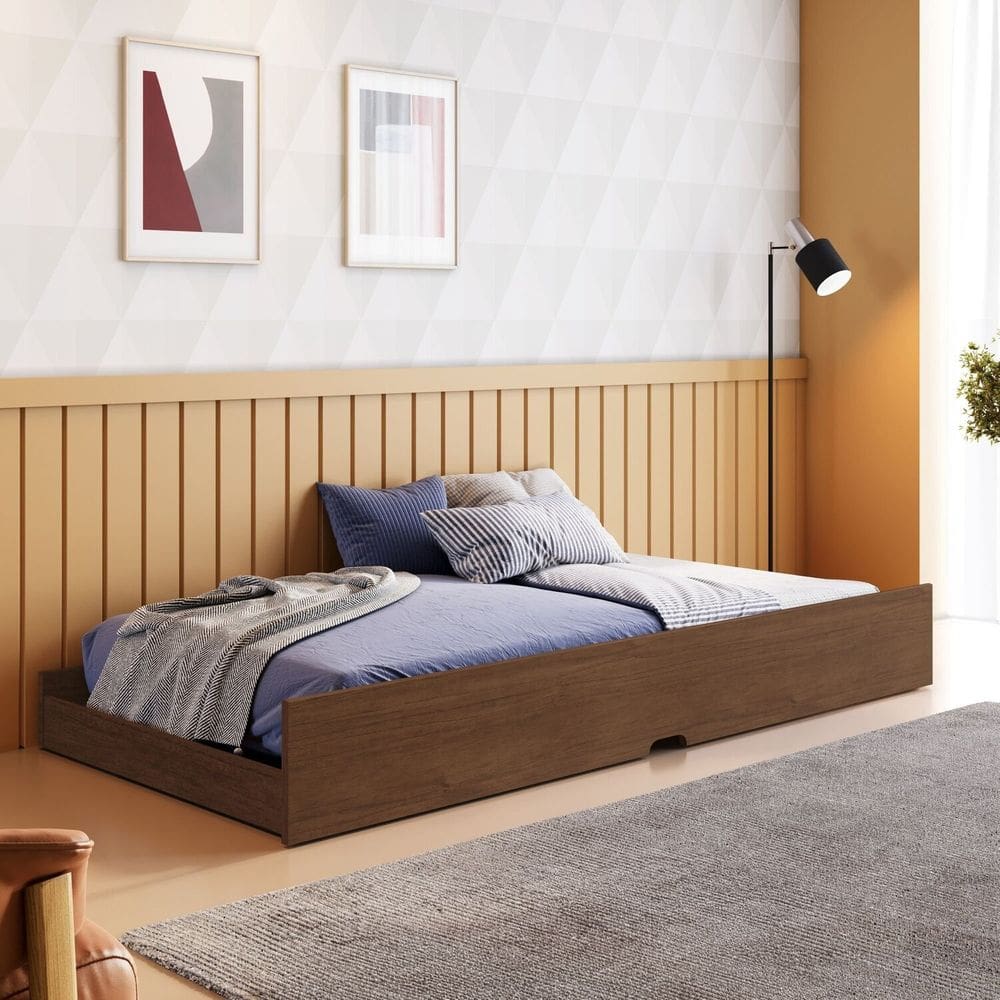 Cama Auxiliar Solteiro 188,6x93x23,5 cm Luna Cacau