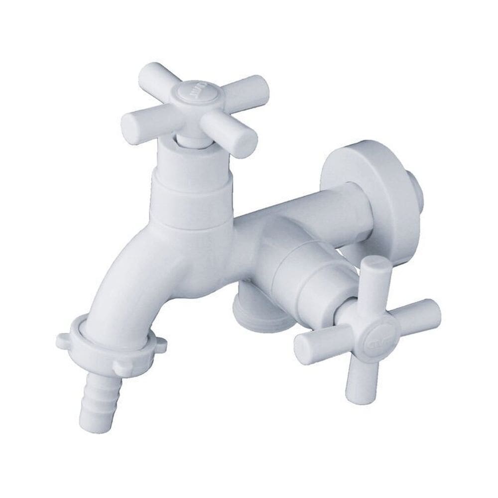 Kit 2 Torneiras de Maquina de Lavar Abs Civitt Branco