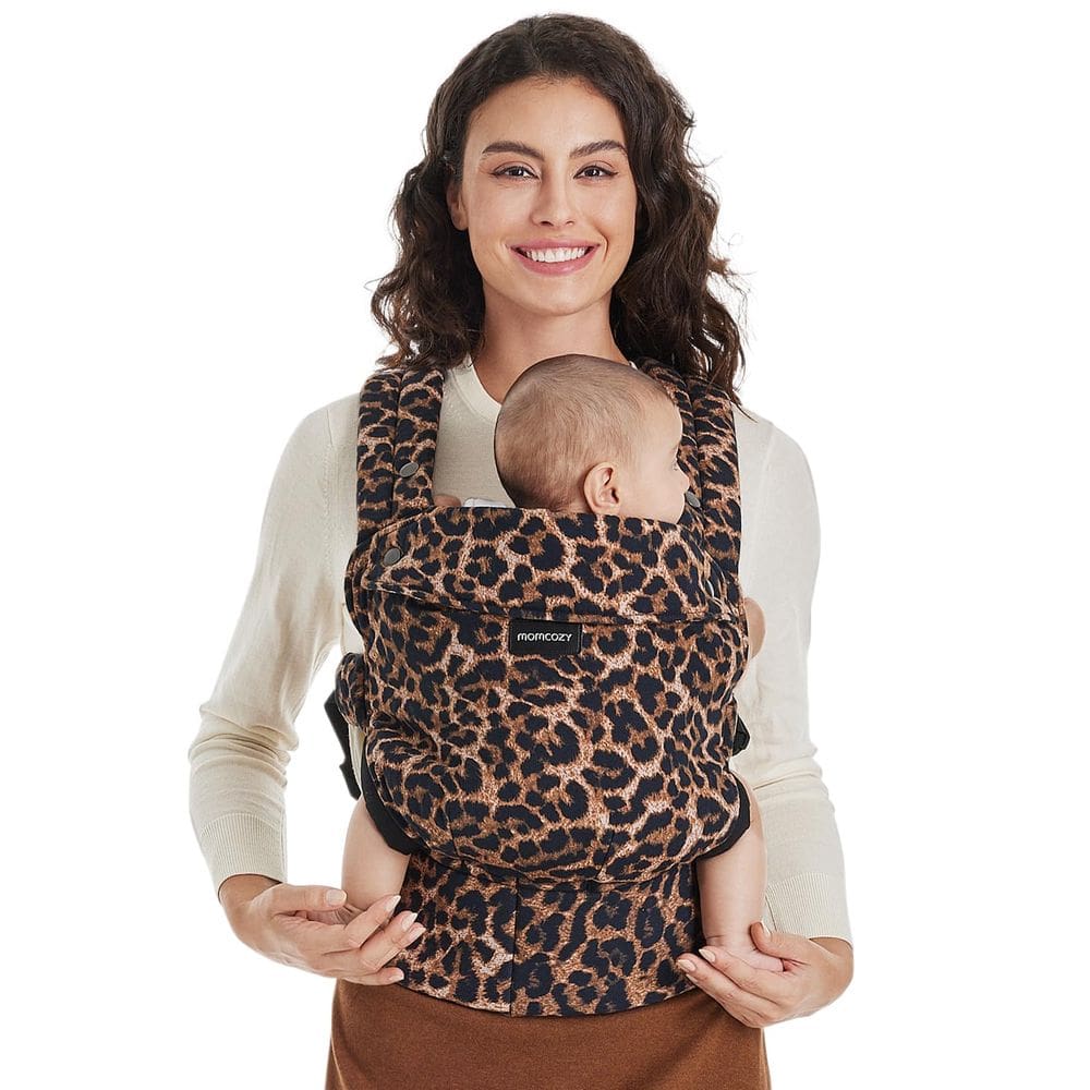 Portador de bebê Momcozy Newborn to Toddler 3 em 1 Leopard