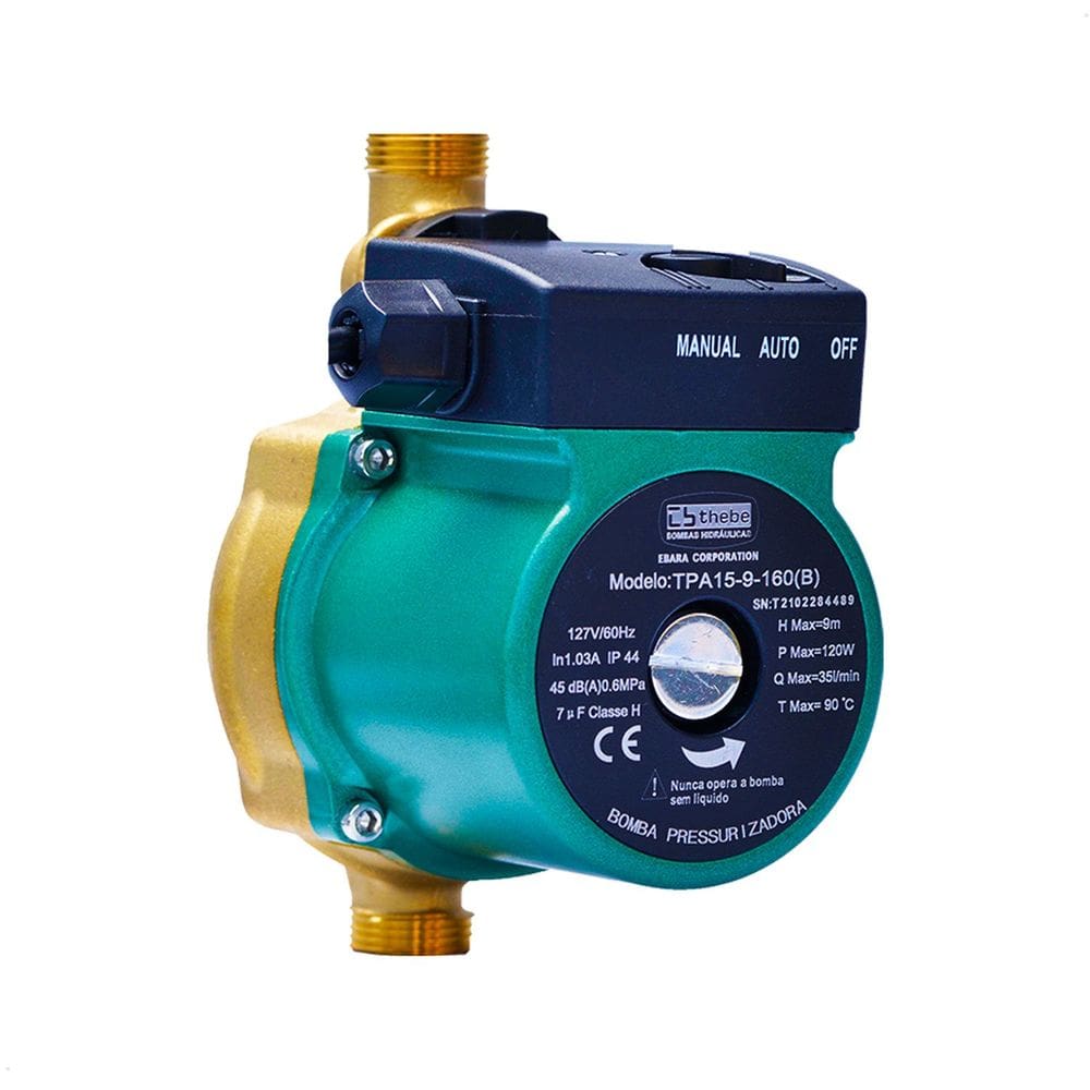 Bomba Monoestágio Tpa 15-9-160b Monofásico Motor Thebe 120w 127v