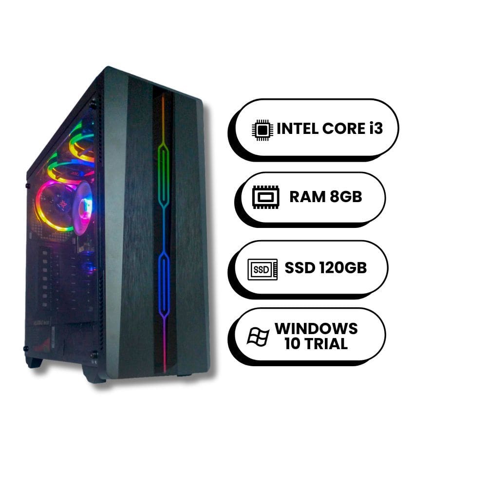 Tecnologia e Economia PC Intel i3, 8GB RAM, SSD 120GB