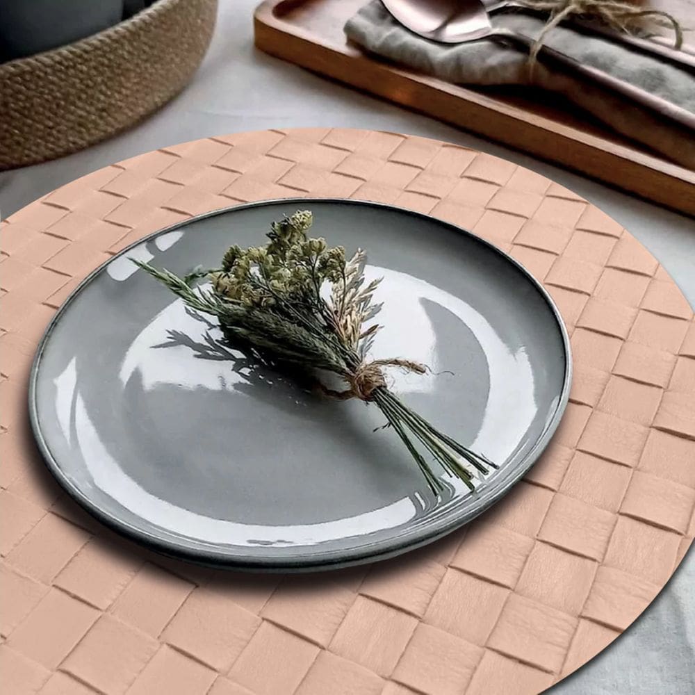 12 Jogo Americano Botte Alto Padrão Impermeável Redondo Re