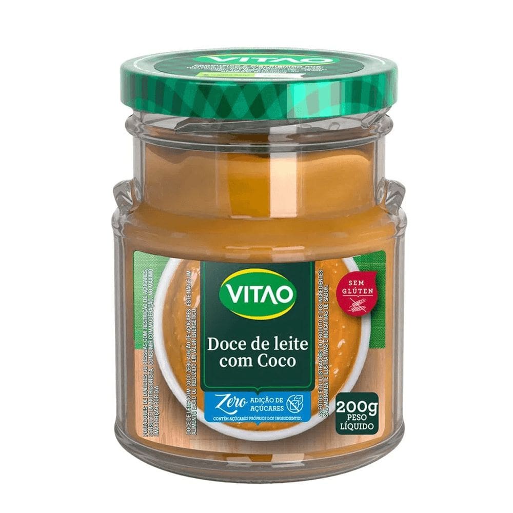 Doce De Leite Com Coco Zero Adição De Açúcares 200g Vitao
