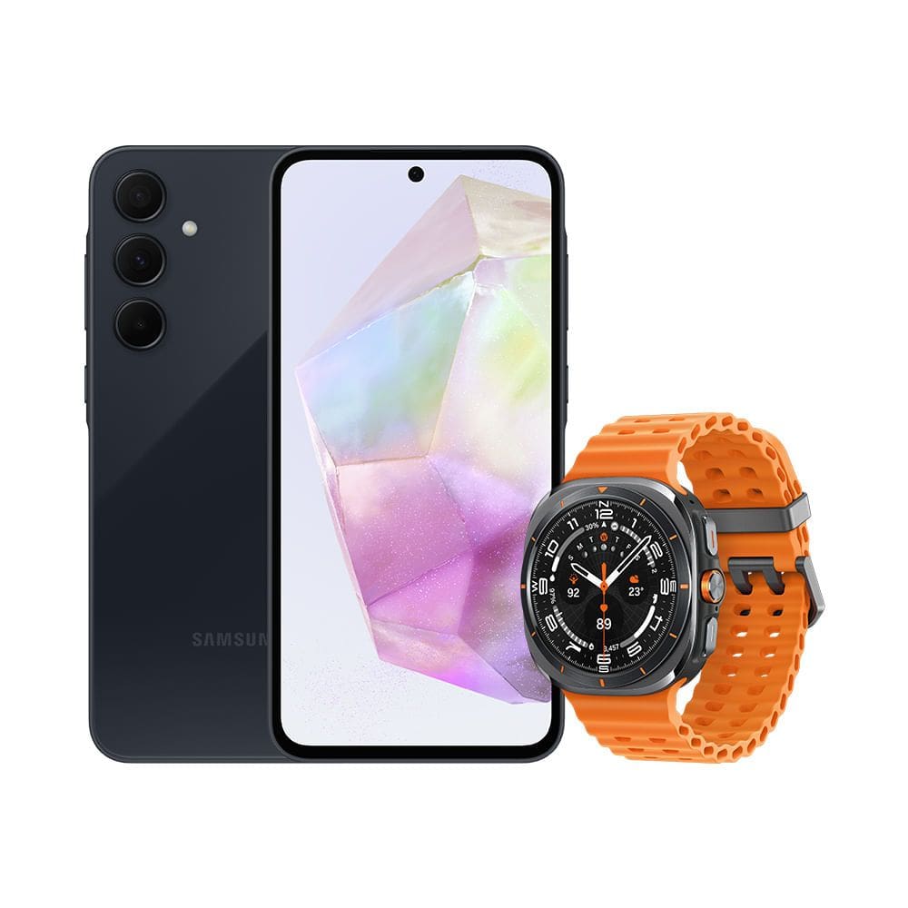 Combo A35 5G (256GB) - Azul Escuro + Galaxy Watch Ultra LTE 47mm - Titânio Cinza