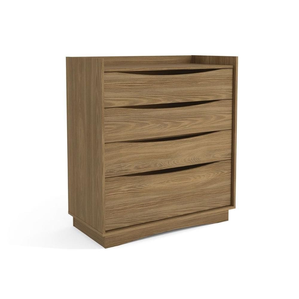 Cômoda de Quarto M260 c/ 4 Gavetas Nogueira - Kappesberg