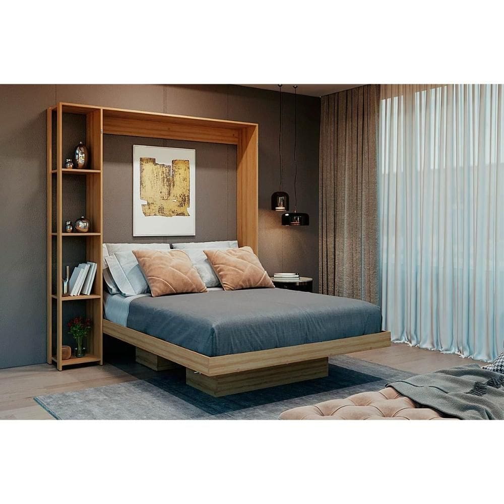 Cama Dobrável Multifuncional Articulada CM8014 Amêndoa - Tecno Mobili