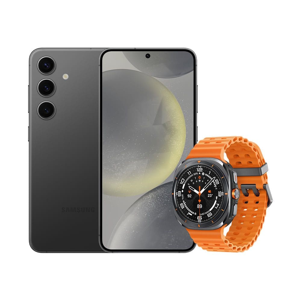 Combo S24 (128GB) - Preto + Galaxy Watch Ultra LTE 47mm - Titânio Cinza