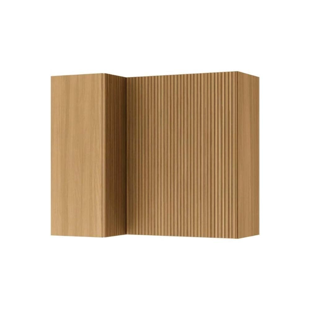 Armário Aéreo p/ Cozinha Rainha Canto c/ 2 Portas 92 cm Nature - Nesher