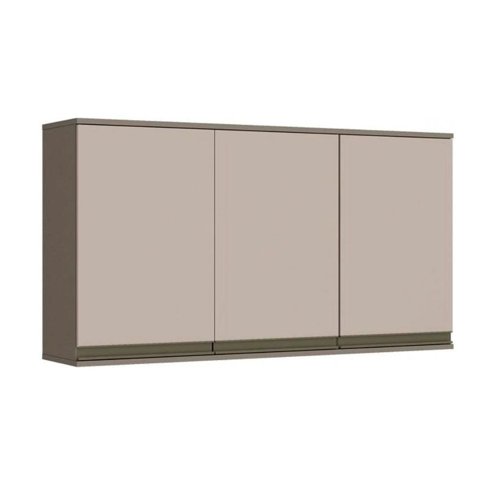 Armário Aéreo p/ Cozinha Connect c/ 3 Portas 120cm Duna/Cristal - Henn