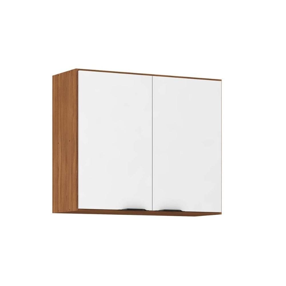 Armário Aéreo Cozinha Modulado Firenze 2 Portas 80cm Amendola/Branco - Demóbile