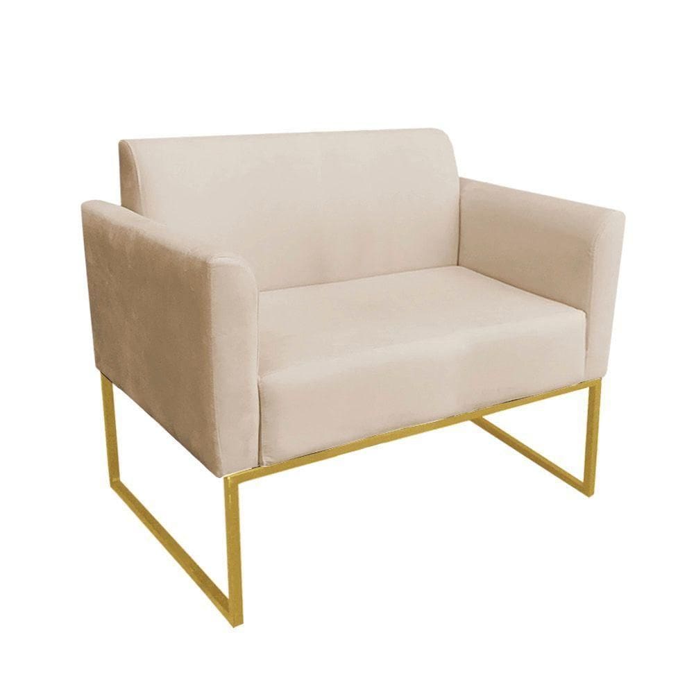 Namoradeira Marisa Suede Dourado Bege