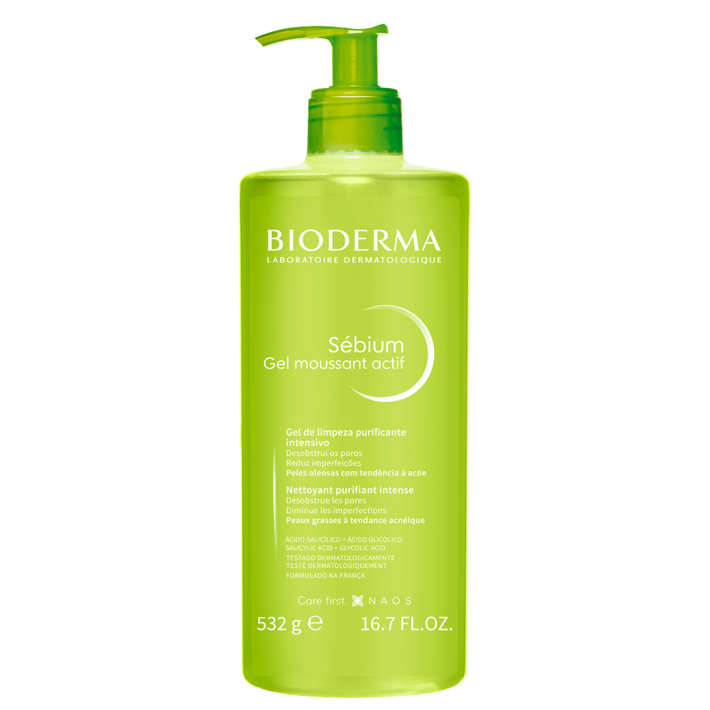 Bioderma Sébium Gel Moussant Actif - Gel de Limpeza 500ml