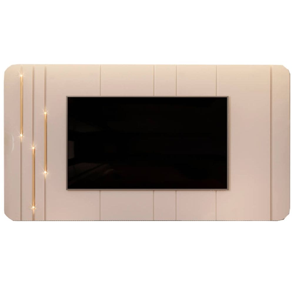 Painel Celine para TV até 75 Polegadas com LED DJ Cor Off White
