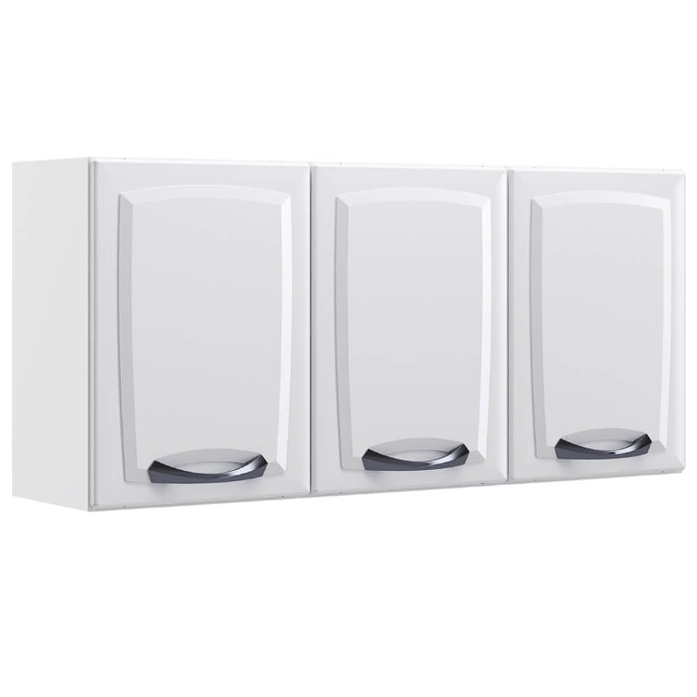 Armário Aéreo New Premium 120cm 3 Portas Itatiaia Cor Branco