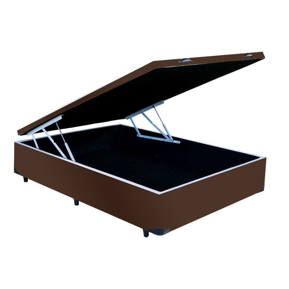 Base Baú Cama Box Casal 41x188x138 Cor Marrom
