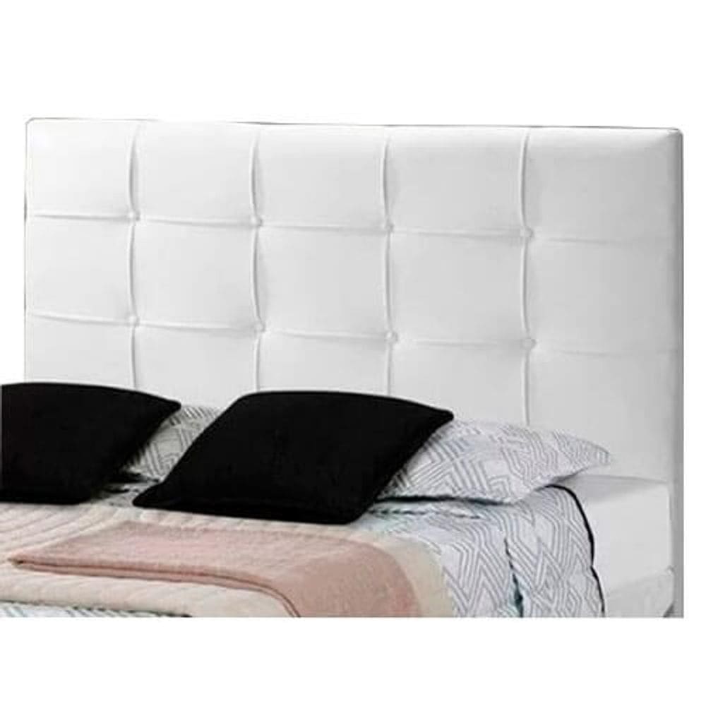 Cabeceira Acolchoada para Cama Box QUEEN Cor Branco