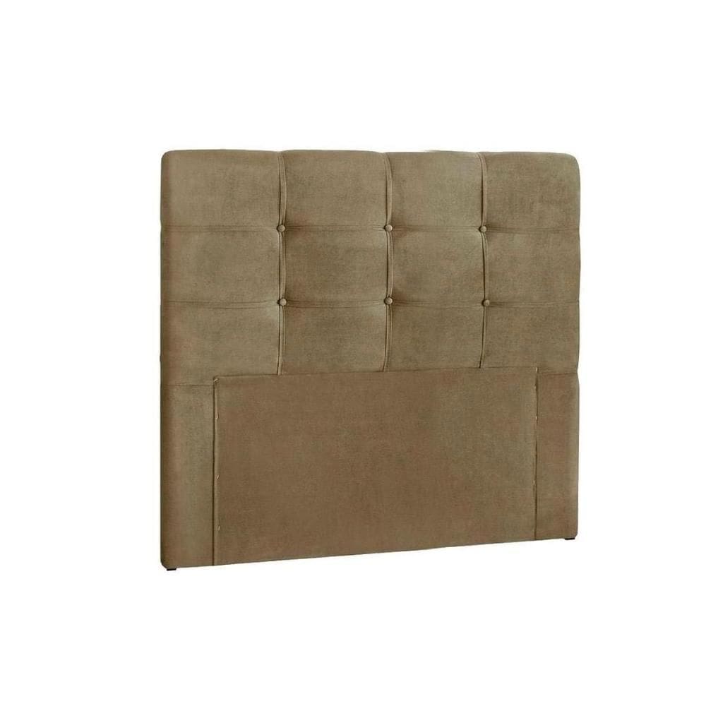 Cabeceira Cama Box Estofada Solteiro Clean Plus Suede Marrom Taupe - Simbal