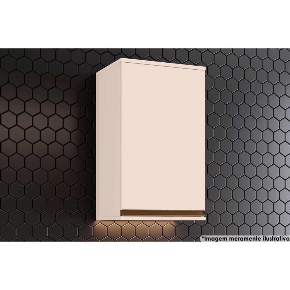 Armário Aéreo Cozinha Modulado Connect c/ 1 Porta 40x67.5cm Off White - Henn