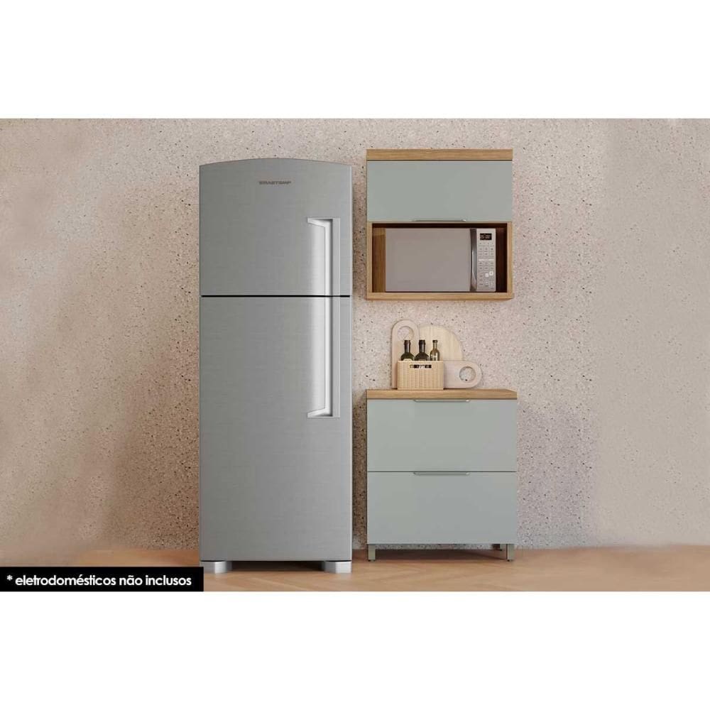 Cozinha Modulada Completa Marquesa Gourmet 2 Peças C2P26 Nature/Verde - Nesher