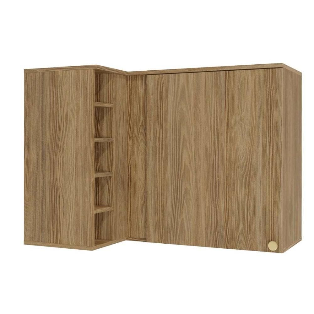 Armário Aéreo Cozinha Modulado Botanic Canto Reto M636 c/ 1 Porta 98cm Nogueira - Kappesberg