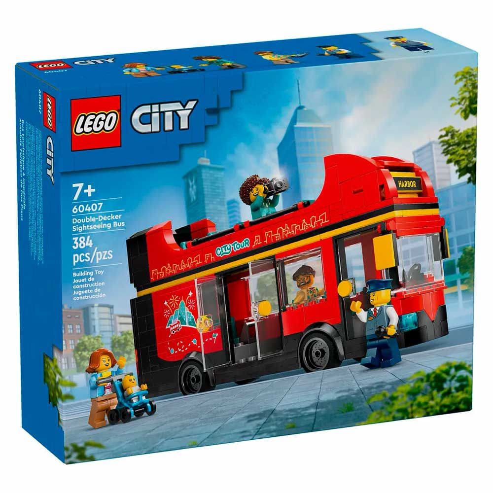 Blocos de Montar - Ônibus Turístico de Dois Andares - 384 peças - LEGO City