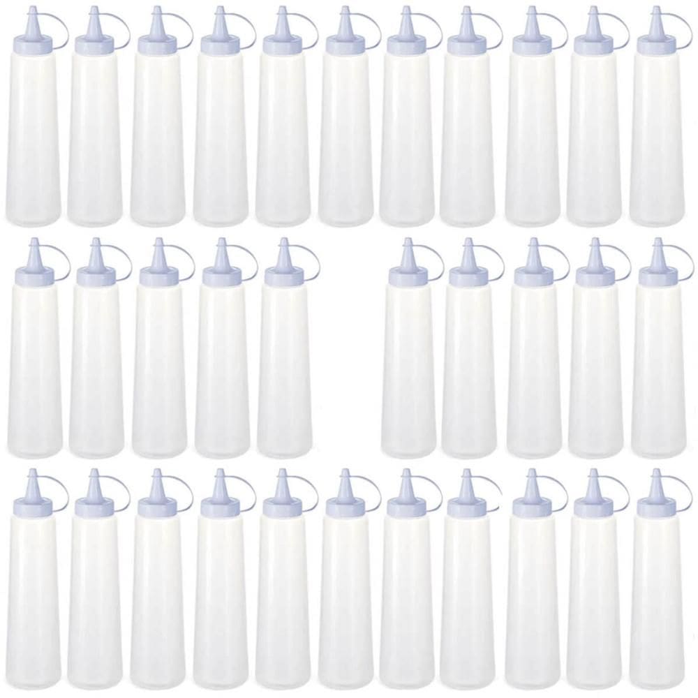 Kit 32 Bisnagas Plásticas Grandes 400ml Maionese Ketchup Mostarda Plasvale Lanchonete