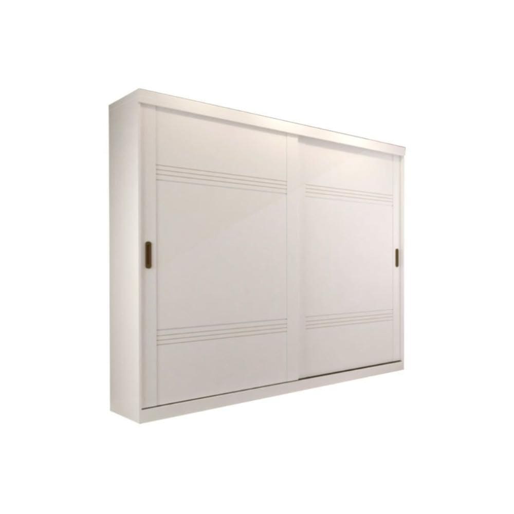 Guarda Roupa Casal 2 Portas de Correr e 4 Gavetas Blumenau Branco - Panan