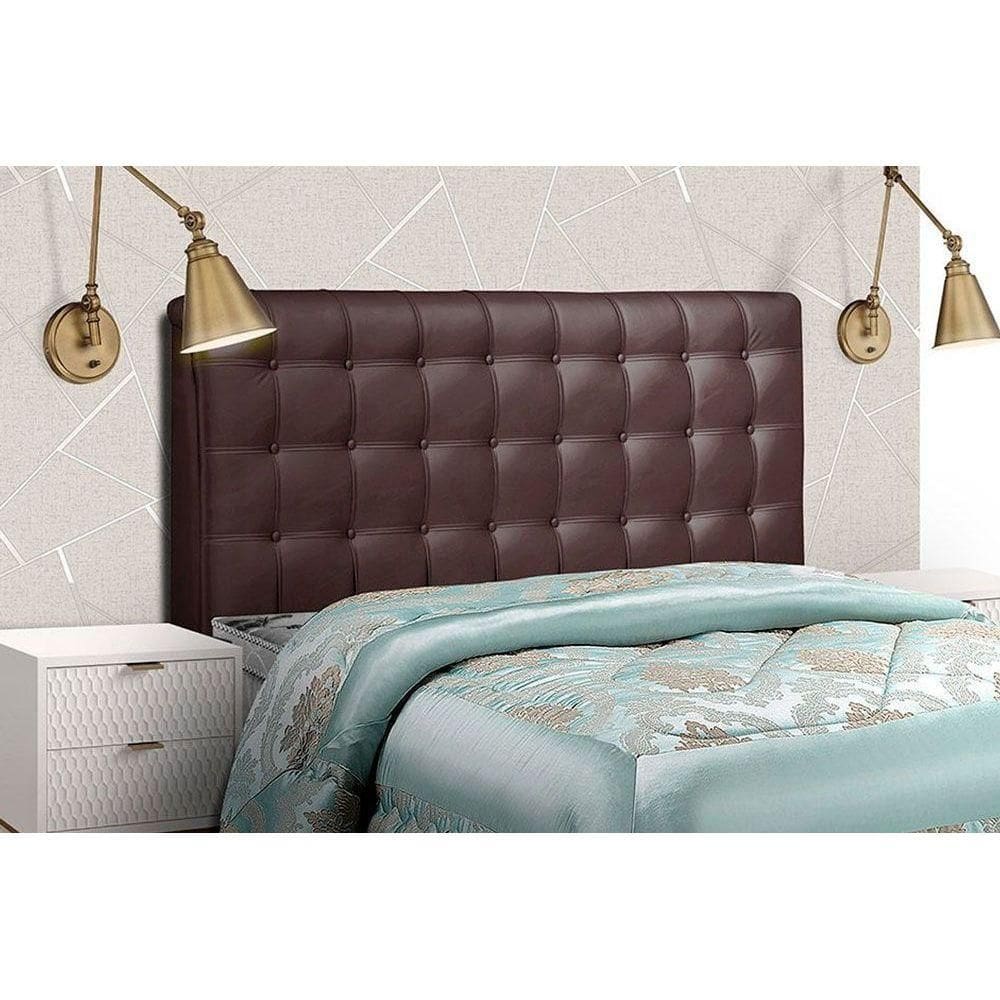 Cabeceira Cama Box Estofada King Dama Plus Courano Cacau - Simbal
