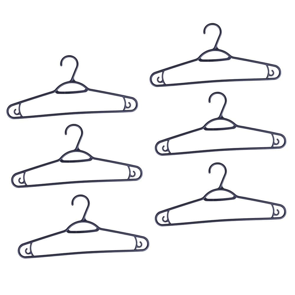 Conjunto 6 Cabides Dasplast 7002 Preto