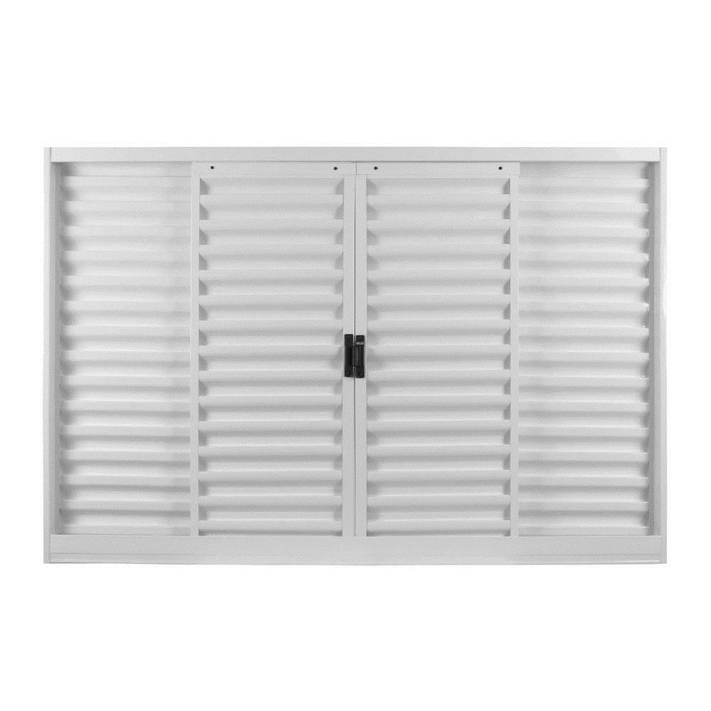Janela De Aco Veneziana Mgm 4 Folhas 100X120cm Rq70mm Branco
