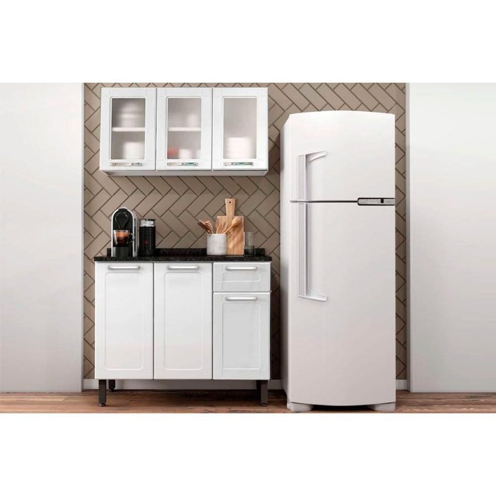 Cozinha Completa Múltipla 2 Peças (1Aéreo+1Balcão) Branco - Bertolini