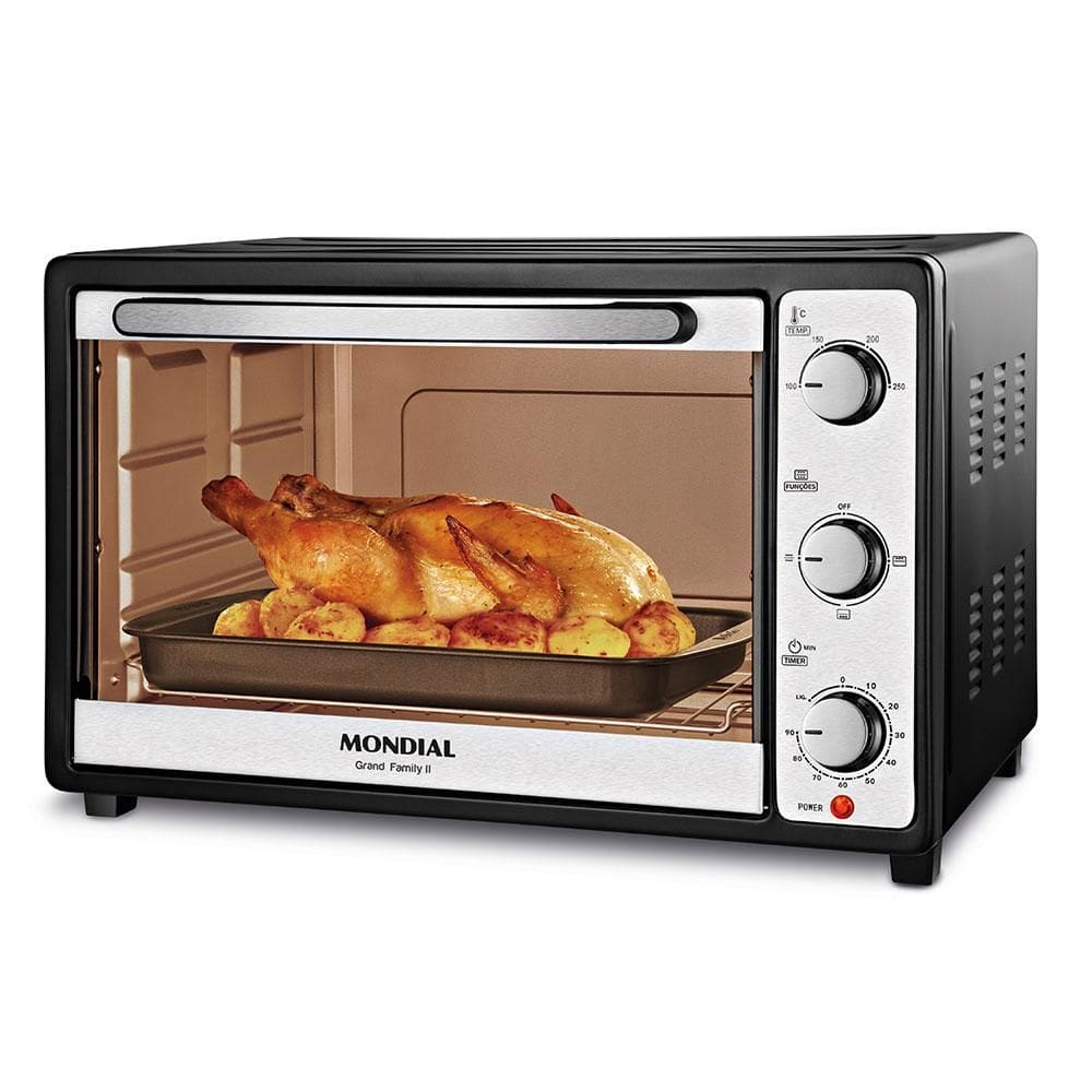 Forno Elétrico 52L Grand Family II Mondial FR52 Preta 220V