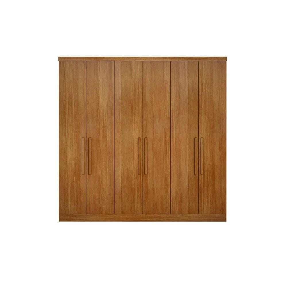 Guarda Roupa Modulado Rizon c/ 6 Portas e 4 Gavetas cor Freijo Cumaru - Novo Horizonte
