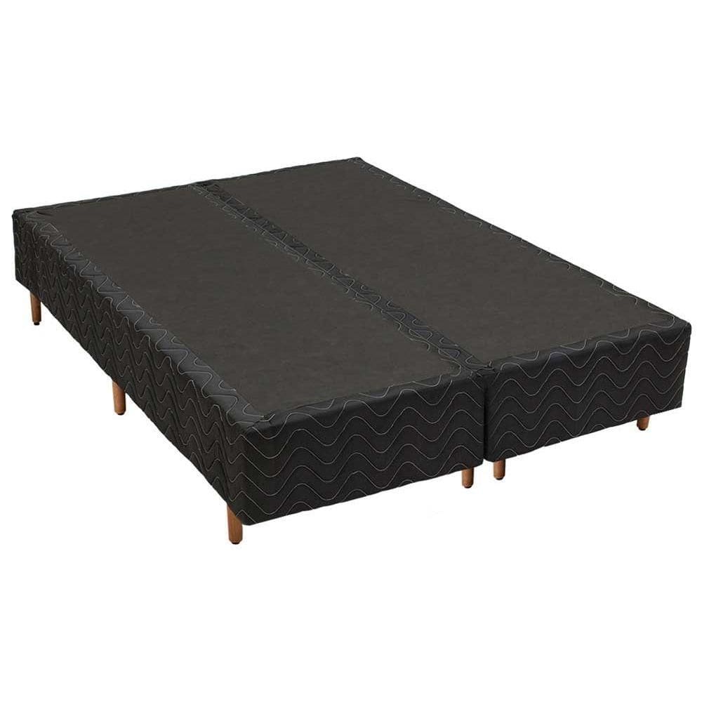 Cama Box Base King Universal Bordado Black (193x203x20) - Polar