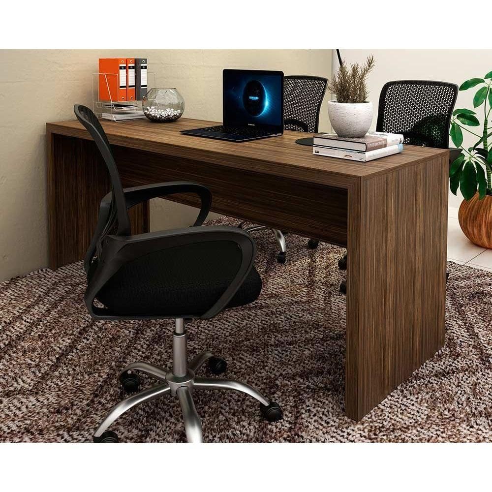 Mesa Notebook Escritório ME4185 180cm Nogal - Tecno Mobili