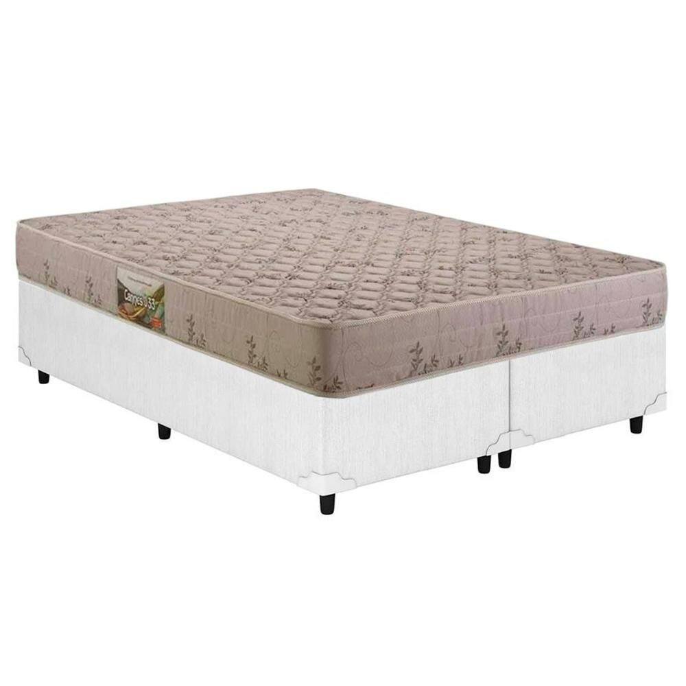 Conjunto Box Queen: Colchão Espuma Herval D33 Cannes + Base CRC Courano Clean (158x198)