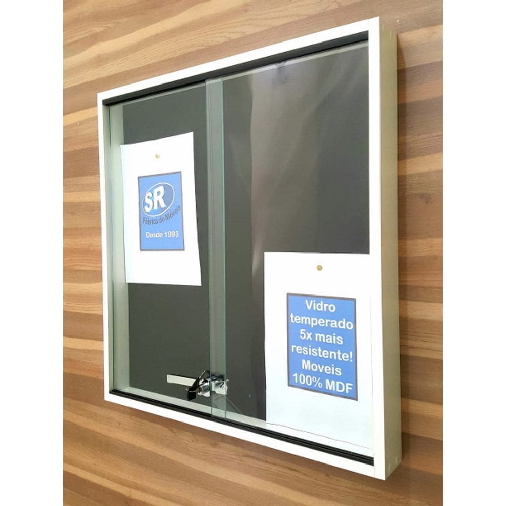 Quadro de Avisos Expositor Bijuterias Porta Vidro Temperado