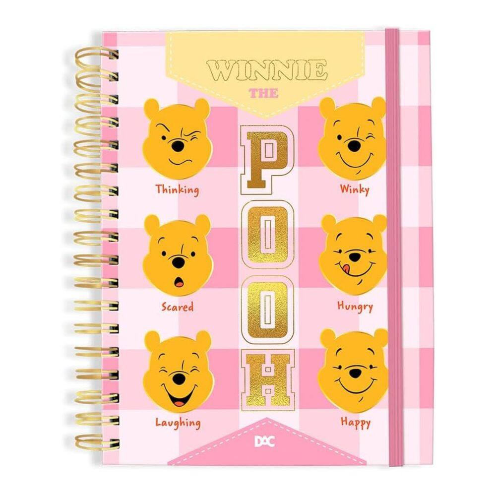 Caderno Universitário Smart Ursinho Pooh Folhas e Divisórias Reposicionável Para Faculdade Escolar