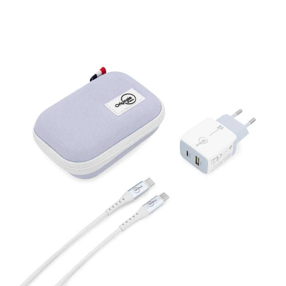 Kit de Viagem USB-C 30W Originais iPlace com Carregador e Cabo