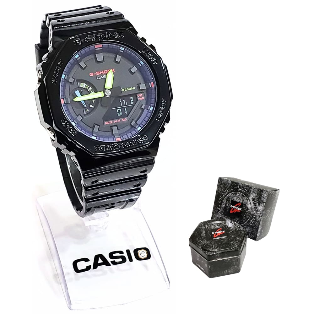 Relógio Casio Masculino G Shock Anadigi Preto GA-2100RGB-1ADR