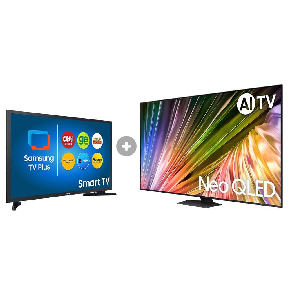 Combo Samsung AI TV 85\" Neo QLED 4K 85QN85D 2024 + Smart TV 32\" Tizen HD 32T4300