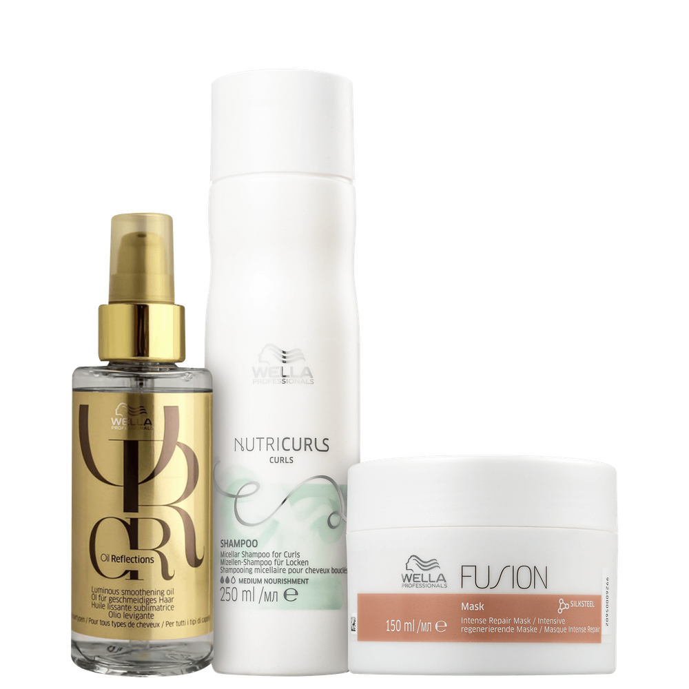 Kit Wella Professionals Fusion Nutricurls Oil Reflections Trio (3 Produtos)
